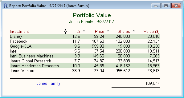 Portfolio Management Software Fund Manager Reports Screen Shots